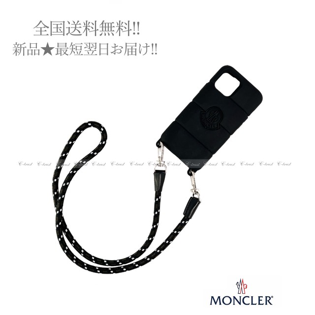 MONCLER モンクレール iPhone 12 12Pro ケース スマホ シリコン ストラップ メンズ 男 新品 ★ 999 ブラック  J629..｜au PAY マーケット